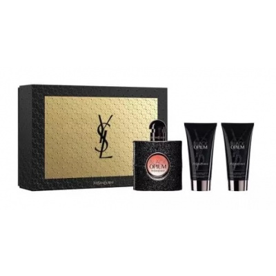 Yves Saint Laurent Black Opium SET: Parfumovaná voda 50ml + 2x Telové mlieko 50ml pre ženy