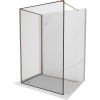Mexen Kioto sprchová stena Walk-in 120 x 100 cm, čierny rám, brúsená meď - 800-120-212-65-70-100