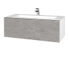 Dreja Umývadlová skrinka VARIANTE SZZ 100 pre úmyvadlo Finon - N01 Biela lesk / D01 Betón