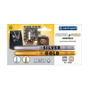 CENTROPEN 2690/2 Silver & Gold Marker, permanentné popisovače, šírka stopy 1,5-3mm, okrúhly hrot, strieborný a zlatý (2ks)