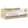 Denná posteľ so zásuvkami dub sonoma 75x190 cm kompozitné drevo-ForU-3280862