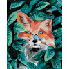 ZUTY Maľovanie podľa čísel - ČERVENÁ LÍŠKA A ZELENÉ LÍSTKY Rámovanie: vypnuté plátno na rám, Rozmer: 80x100 cm