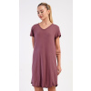 Vienetta Dámska nočná košeľa s krátkym rukávom Eliza Farba: Hnedá, Veľkosť: L