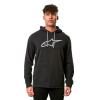 Mikina AGELESS 2 HOODIE, ALPINESTARS (šedá/černá, vel. XL)