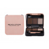 Makeup Revolution London Brow Sculpt Kit set a paletka na obočie Medium Brown 2,2 g