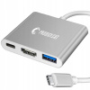 Adaptér adaptér 3v1 USB-C USB 3.0 HDMI 4K