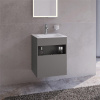 KEUCO Stageline závesná skrinka pod umývadlo, 1 zásuvka + 1 priehradka, 500 x 490 x 625 mm, inox matný, 32842290000