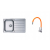 Kuchynská batéria - Jeden -chamber umývadlo len oranžová batéria (Kuchynská batéria - Jeden -chamber umývadlo len oranžová batéria)