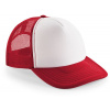 BEECHFIELD B 645 VINTAGE TRUCKER / 5 panelová šiltovka - classic red/white Univerzálna