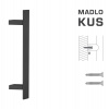 MPkovania FT - MADLO kód K41Z 40x10 mm ST ks Rozteč madla: 600 mm, Rozmer profilu madla: 40x10 mm, Dĺžka: 800 mm