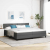 zahrada-XL Posteľ boxspring s matracom Tmavo šedá 200 x 200 cm látka 3338791