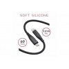SWISSTEN DATOVÝ KABEL SOFT SILICONE USB-C / LIGHTNING 1,2 M 60W ČERNÝ 71535010