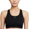 Dámske podprsenky Nike Swoosh Zip Front Bra W - black/black/white - Čierny (XS)
