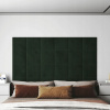 Nástenné panely Vidaxl 12 ks tmavozelené 30 x 30 cm zamat 1,08 m²