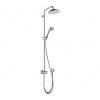 Hansgrohe Croma - Showerpipe 220 mm 1jet Reno, otočné sprchové rameno 400 mm, chróm 27224000