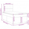 vidaXL Boxspring posteľ s matracom krémový 120x200 cm látka - Krémová - 206370-140001