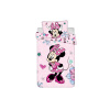 Javoli detská posteľná bielizeň / obliečky 100 x 135 / 40 x 60 cm bavlna - Minnie Mouse s kvetmi