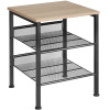 tectake 404270 odkladací stolík lincoln 40,5x40x50,5cm - industrial svetlé drevo, dub sonoma