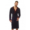 Pánský župan 9102 dark blue L&L modrá tmavá XXL