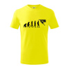 Evoluce bouldering - Tričko detské bavlnené - 134 cm/8 rokov ( Citrónová )