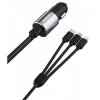 Dudao R5ProN USB nabíječka do auta 3,4A + kabel 3v1 USB-C / Micro USB / Apple