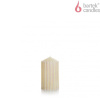 BARTEK sviečka stĺp s drážkou, 335g, 7x12cm, glitterová slonová kosť