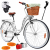 Mestsky bicykel - Dámske mestské bicykle 28 Light Damka 6 Shimano Kosz (Dámske mestské bicykle 28 Light Damka 6 Shimano Kosz)