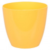 Plastkon Ella Lesk dekoratívny kvetináč žltá priemer 7 cm Průměr květináče: 9 cm