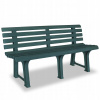 Záhradná lavica, lavička - Vidaxl Garden Bench, 145,5 cm, plast, zelená (Vidaxl Garden Bench, 145,5 cm, plast, zelená)