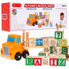 Drevené nákladné auto s blokmi pre deti Inlea4Fun ALPHABET BLOCKS TRUCK