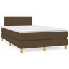 Box spring postel s matrací tmavě hnědá 120x190 cm textil 3269789