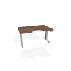 Pracovný stôl Motion Ergo, PO, 2S, 180x70,5-120,5x90 cm, orech/sivá