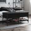 zahrada-XL Lavička na topánky čierna 102x42x45 cm kompozitné drevo 835197