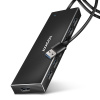 AXAGON HUE-F7A, 7x USB 3.2 Gen 1 ALU FLAT CHARGING hub, micro USB napájecí konektor, kabel USB-A 1m HUE-F7A
