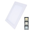Solight WD145 Mini zapustený panel LED 24W, 1800lm, 3000K/4000K/6000K, IP20, štvorcový, biela