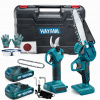 Aku set Hayami 2v1 pílka s automatickým mazaním + aku nožnice s LCD displejom + 2 batérie 48V + kufrík + reťaz + okuliare + rukavice + nabíjačka a príslušenstvo