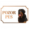 Hovawart - Kovová tabuľka POZOR PES