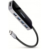 AXAGON HMC-6H4A, rozbočovač USB 3.2 Gen 1, 4x porty USB-A, HDMI 4k/30Hz, PD 100W, kábel USB-C 20cm HMC-6H4A