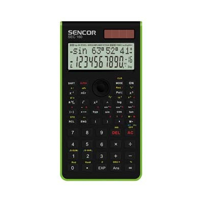 Sencor Kalkulačka SEC 160 GN, zelená, školská, dvanásťmiestna