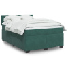 Posteľný rám boxsping s matracom tmavozelený 160x200 cm zamat-ForU-3286351