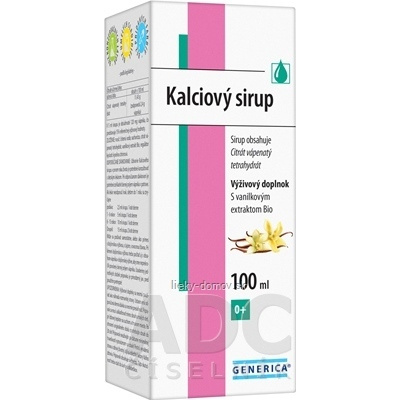 GENERICA Kalciový sirup s vanilkovým extraktom 1x100 ml