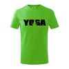 Yoga nápis - Tričko detské bavlnené - 146 cm/10 rokov ( Apple Green )
