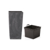 Prosperplast Kvetináč s vkladom URBI SQUARE BETON EFFECT antracit 29,5 cm