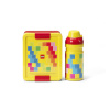 LEGO Brick desiatový set (fľaša a box) - červená/žltá