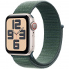 Apple Watch SE GPS + Cellular 40mm Starlight Aluminium Case with Lake Green Sport Loop MXGH3QC/A