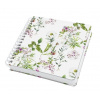 Špirálový zošit, 234x215 mm, čistý, 120 listov, tvrdá obálka, SIGEL Jolie Fairytale Garden