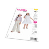 Strih Burda 9225 - Šaty s volánikmi pre dievčatá, krátke sako, bolerko
