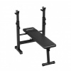 Polohovateľná lavica na cvičenie Athler, polohovateľná opierka chrbta, maximálna nosnosť 200 Kg, 5 adaptačných polôh, čierna