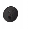 HansGrohe Shower Select - Termostatická batéria pod omietku na 2 spotrebiče, matná čierna 15743670