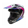 Prilba FORMULA CP, FLY RACING - USA(biela/čierna/fialová) Veľkosť: 2XL